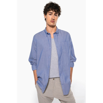 Men's long-sleeved Oxford shirt